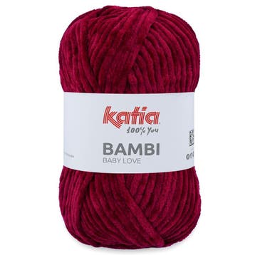 Katia Bambi - 327 wijnrood - Chenille Garen, Ophalen of Verzenden, Nieuw