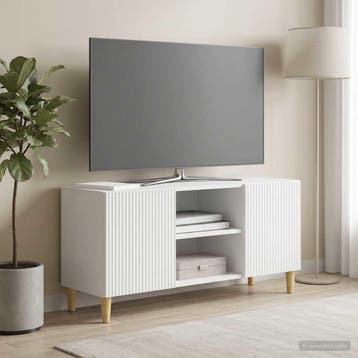 vidaXL TV-kast Wit 102 x 34,5 x 50 cm Bewerkt hout, Minder dan 50 cm, Verzenden, Nieuw, Minder dan 100 cm