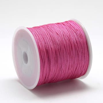1 rol gevlochten nylon imitatie zijden draad – light cora., Ophalen of Verzenden, Nieuw, Kraal