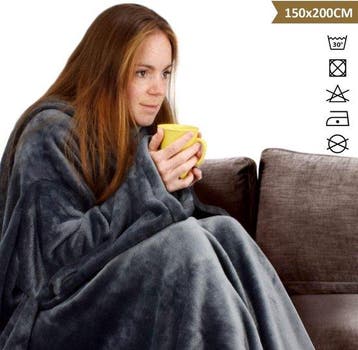 Fleece deken XXL met mouwen - plaid met mouwen - 150x200cm, Verzenden, Nieuw