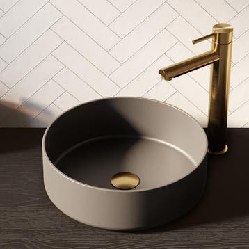 Brauer Circle Waskom - Rond - 36 cm - Keramiek - Mat - Grijs, Ophalen of Verzenden, Nieuw