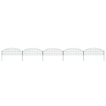 vidaXL Schuttingset gebogen 77,3x26 cm groen, Verzenden, Nieuw, IJzer, Minder dan 1 meter