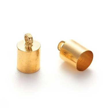 4 x Koordeindjes 9,5 x 6 mm – Ø 5,5 mm – oogje 1 mm –, Ophalen of Verzenden, Nieuw, Kraal