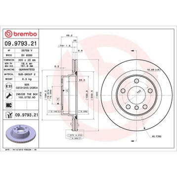 Brembo 12-16 Town & Country/12-20 Dodge Grand Caravan/12-14, Ophalen of Verzenden, Nieuw