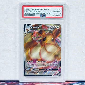 Pokémon Graded card - FA/EEVEE VMAX #087 - Pokémon - PSA 10, Nieuw