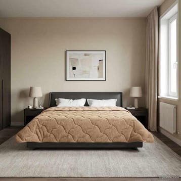 vidaXL Zomer Dekbed 200 x 200 cm Zomer Taupe Ademend, Verzenden, Nieuw