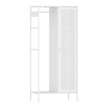 Kledingkast Puumala metaal 180x80x45 cm wit [en.casa], Verzenden, Nieuw
