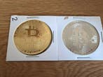 Wereld. Medal Bitcoin - vergoldet, versilbert - 2 x 16g