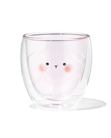 HEMA Dubbelwandig glas 300ml konijn transparant, Hobby en Vrije tijd, Theezakjes, Verzenden