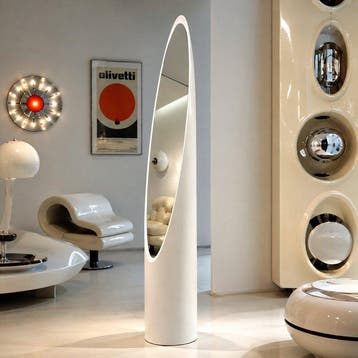 Vloerspiegel- Lipstick - Plastic, Italiaans ontwerp,
