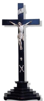Antiek Crucifix - Hout, Been - 1750-1800 - Jansenist