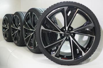 Audi RS6 22 inch velgen Continental Winterbanden Nieuw Origi, Gebruikt, Velg(en), Overige maten, Winterbanden