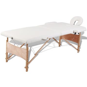 Massagetafel inklapbaar - Creme | Retourdeal 71% Korting, Ophalen of Verzenden, Zo goed als nieuw, Overige typen