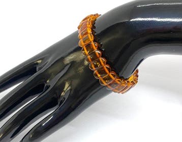 Royal Cognac: Klassiek Baltisch Amber Segmentarmband -
