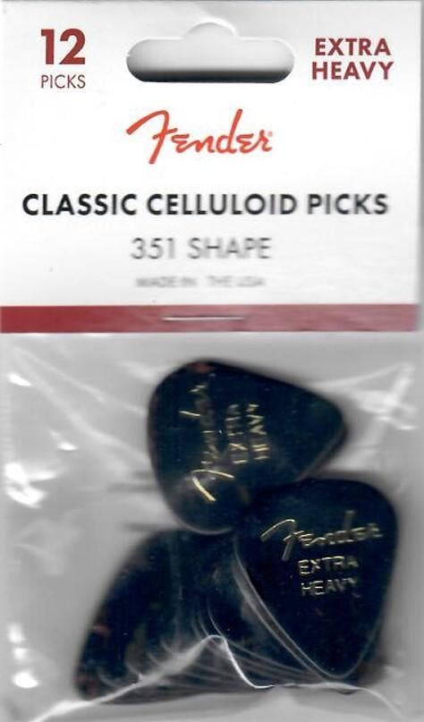 Fender 351 shape plectrum Extra Heavy 12-pack, Muziek en Instrumenten, Instrumenten | Toebehoren, Elektrische gitaar, Nieuw, Ophalen of Verzenden