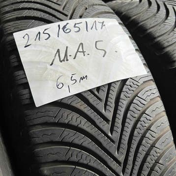2 x Michelin Alpin 5 215-65-17 Winterbanden 6,5mm, 17 inch, Band(en), Personenwagen, Gebruikt