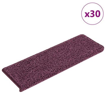vidaXL Trapmatten 30 st 65x21x4 cm Donkerpaars Rechthoekige, Verzenden, Nieuw