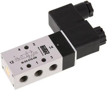 5/2 G1/8 Magneetventiel 12V DC 2.5-10bar/35.0-140psi, Verzenden, Nieuw