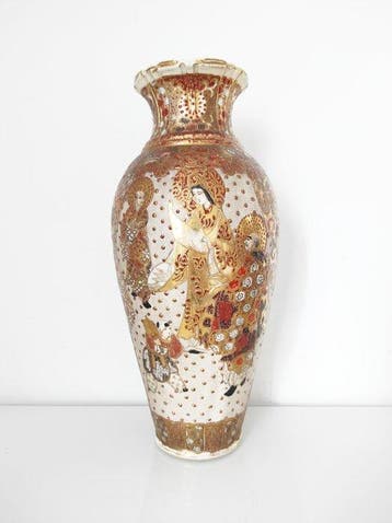 Vaas - Porselein - Japan - Satsuma - 38 cm (Zonder