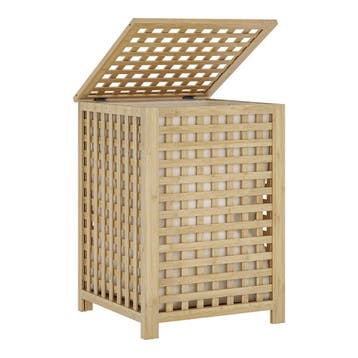 Wasmand Jystiand bamboe met waszak 62x45x45 cm naturel 79 L, Verzenden, Nieuw