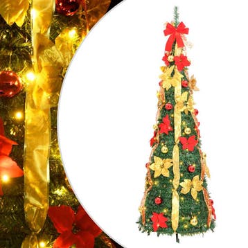 vidaXL Kunstkerstboom pop-up 200 LEDs 210 cm groen, Verzenden, Nieuw