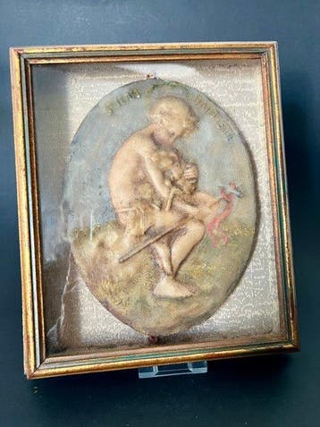 Zeldzame grote Agnus Dei in gezegelde was - Sint-Jan de, Antiek en Kunst