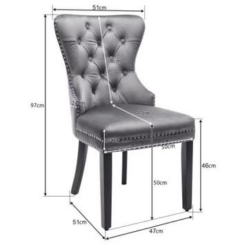 2 Fluwelen Eetkamerstoelen Set - Elegante Stoelen Eikenhout, Huis en Inrichting, Hout, Twee, Verzenden, Nieuw