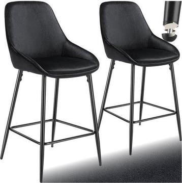 2dekans | tectake® - Set van 2 Barkrukken Siera -, Ophalen of Verzenden, Zo goed als nieuw, Zwart