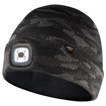 Camo muts met LED - USB oplaadbaar - 180 lumen, Ophalen of Verzenden, Nieuw