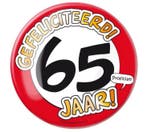 Button xl gefeliciteerd 65 jaar, Hobby en Vrije tijd, Feestartikelen, Verzenden, Nieuw, Feestartikel, Verjaardag