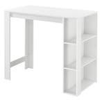 Bartafel Danderyd met 3 planken 120x60x105,5 cm wit [en.casa, Verzenden, Nieuw