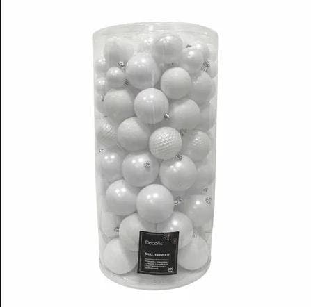2dekans | Christmas Decoration Kerstballen Mix Plastic, Diversen, Kerst, Zo goed als nieuw, Ophalen of Verzenden