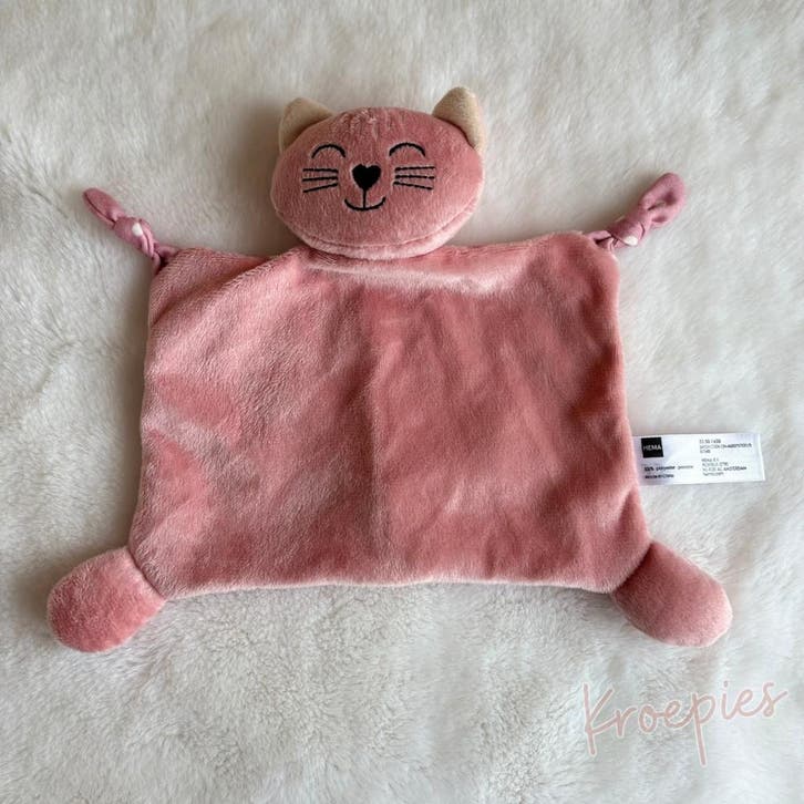 HEMA knuffeldoekje poes, Kinderen en Baby's, Speelgoed | Knuffels en Pluche, Nieuw, Verzenden