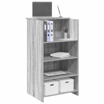 vidaXL Receptiebalie 55x50x103,5 cm bewerkt hout grijs, Huis en Inrichting, Bureaus, Verzenden, Nieuw