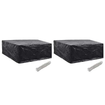 vidaXL Tuinmeubelhoezen 2 st 10 ogen 260x260x90 cm, Tuin en Terras, Verzenden, Nieuw