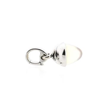 Witgouden hanger met maansteen (Hanger of bedel), Sieraden, Tassen en Uiterlijk, Bedels, Ophalen of Verzenden, Gebruikt, Goud