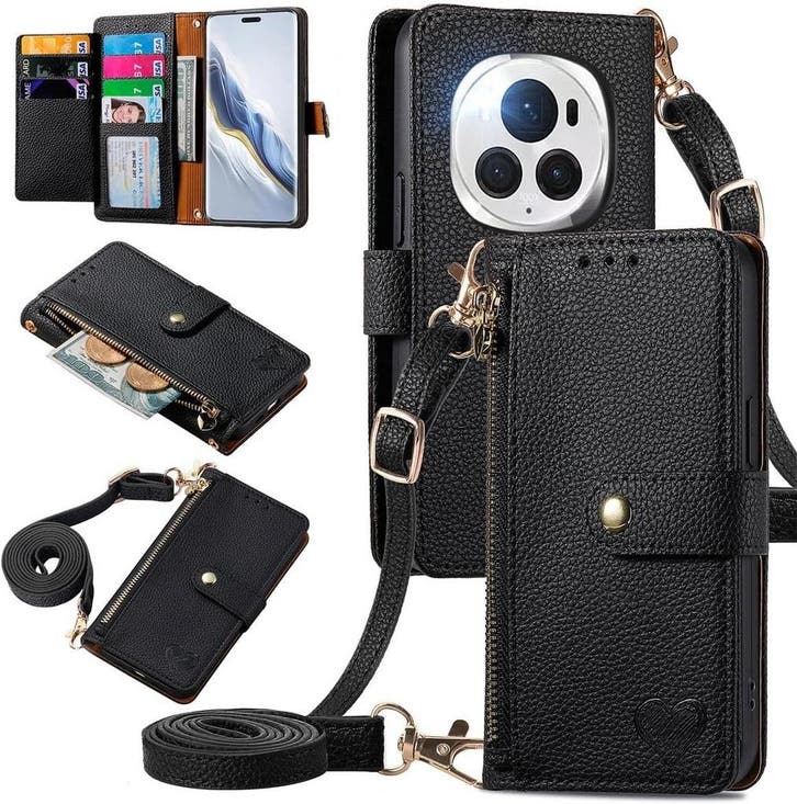 Honor Magic 6 Pro Portemonnee Hoes | Tweedekansje | OP=OP, Telecommunicatie, Mobiele telefoons | Toebehoren en Onderdelen, Overige merken