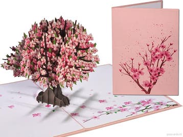 Roze Sakura Kersenbloesem 3D-kaart pop-up kaart, Diversen, Verzenden, Nieuw