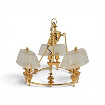 Plafondlamp - Náutica - Messing, Kristal - basculant, Nieuw