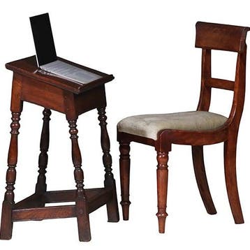 Bijbelstandaard of lezenaar in de vorm van een joint stool 1, Antiek en Kunst, Ophalen of Verzenden