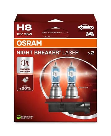 Osram H8 Night Breaker Laser (64212NL-2HB) Set 12V 35W 15..., Auto-onderdelen, Ophalen of Verzenden, Nieuw