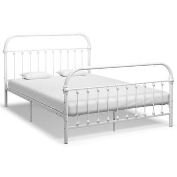 vidaXL Bedframe metaal wit 160x200 cm, Verzenden, Wit, 200 cm, Metaal
