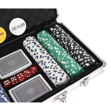 Malatec Poker Set met 300 Chips - Compleet en Veilig in A..., Ophalen of Verzenden, Nieuw
