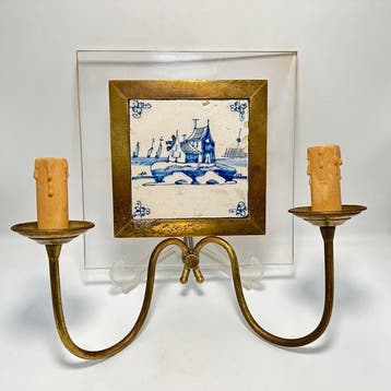 delft - Wandkandelaar - Messing