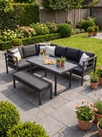 Nevada Loungeset - Dark grey / Links, Verzenden, Nieuw