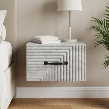 vidaXL Wandbeugel Bedkast Betongrijs 34,5 x 33 x 20 cm, Minder dan 45 cm, Verzenden, Nieuw, Minder dan 55 cm