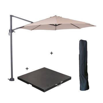 Garden Impressions Hawaii zweefparasol S Ø300 - donker, Verzenden, Nieuw