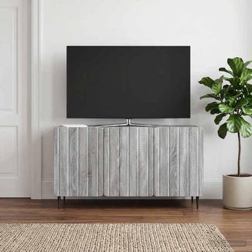 vidaXL TV-kast 99 x 34,5 x 52 cm Grijs sonoma Bewerkt hout, Minder dan 50 cm, Verzenden, Nieuw, Minder dan 100 cm