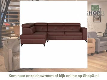 Leren hoekbank Nova - 2.5-zits arm rechts + Longchair arm, Huis en Inrichting, 250 tot 300 cm, Bohemian, Industrieel, Modern, Scandinavisch