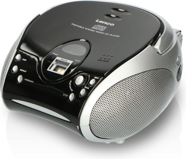 Lenco SCD-24 - Draagbare radio CD speler met AUX-uitgang - Z, Audio, Tv en Foto, Luidsprekers, Zo goed als nieuw, Verzenden